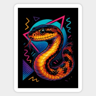 Retro Neon African House Snake Magnet